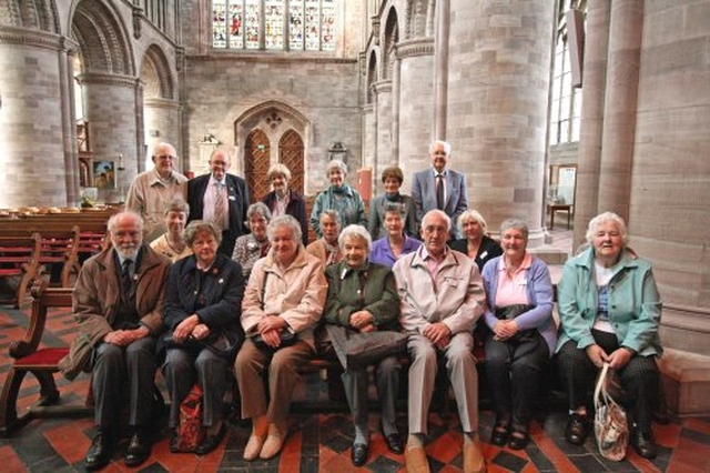 Members of the Friends of Christ Church & St Patrick’s cathedrals on their recent pilgrimage to Hereford