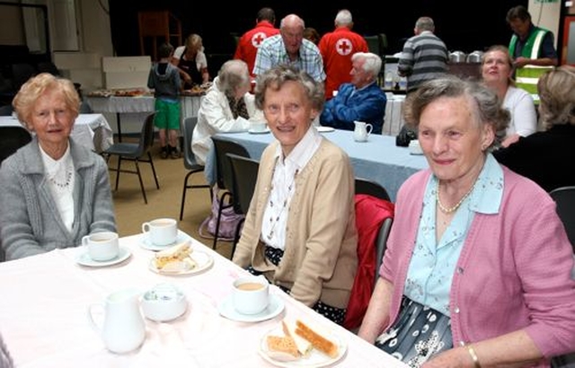 Sally Sullivan, Lydia Williams and Betty Hudson enjoy the teas at Wicklow Parish Fete. 