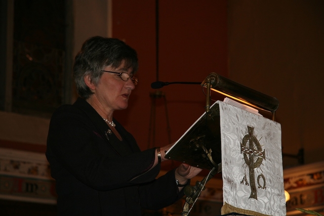 Ruth Mercer, All Ireland Mothers' Union President, speaking at the Festival Service, St Brigid's Church, Castleknock.
