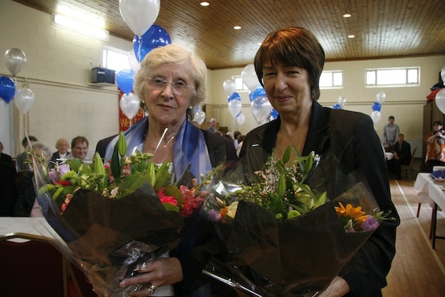 Betty Neill and Valerie Carroll pictured after the service to commemorate the 250th Anniversary of the Parish of St John the Evangelist, Coolock. 