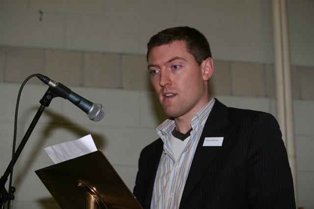 Philip McKinley speaking at the Diocesan Synods in Taney Parish.