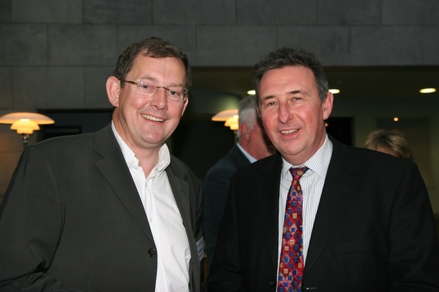 The Revd Ed Vaughan, (right) with Tom Slattery, Director of Operations at the Evangelical Alliance Ireland at the CS Lewis Lecture (organised by the Evangelical Alliance) in the Chester Beatty Library.