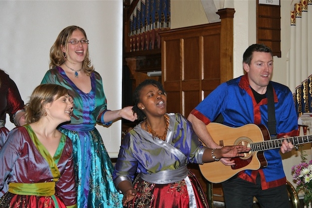 Discovery Gospel Choir singing at the ‘Evening with CMS’ and Commissioning of Andy McCormick as Parish Development Worker of CMSI (RoI) in Whitechurch Parish Church.