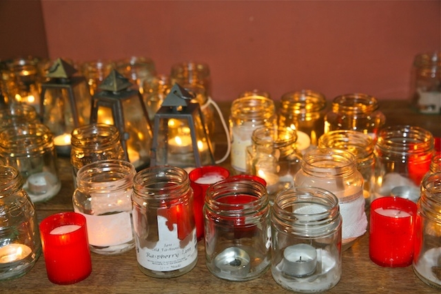 Candles pictured at the Advent Walk of Light, an inter-church journey organised by the Dublin Council of Churches.