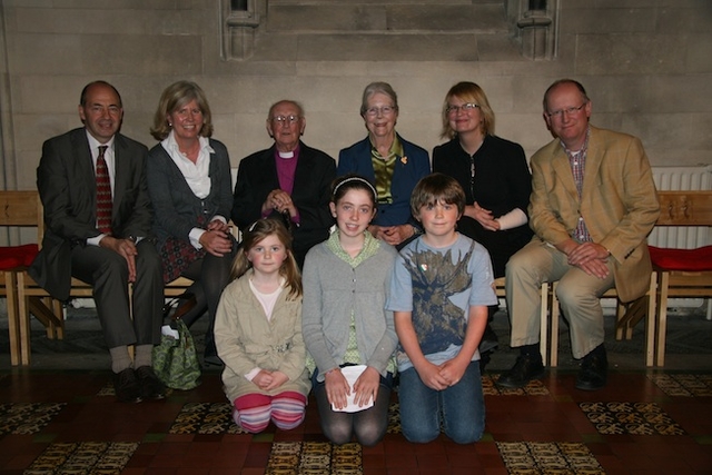 Pictured at the Rt Revd Donald Caird celebration in Christ Church Cathedral were Donald, his wife Nancy and their extended family.