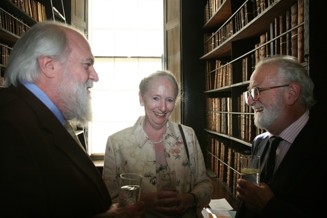 Pictured at the launch of Hippocrates Revived, an exhibition in Marsh's Library are (left to right), Nick Robinson, Barbara FitzGerald and Edward McParland.