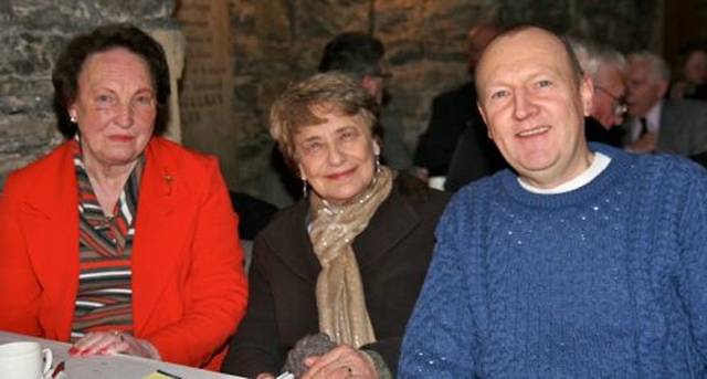 Eileen McCracken, Valerie Jones and Dónal Henderson attended the launch of Cumann Gaelach na hEaglaise’s Bilingual Services book in Christ Church Cathedral. 