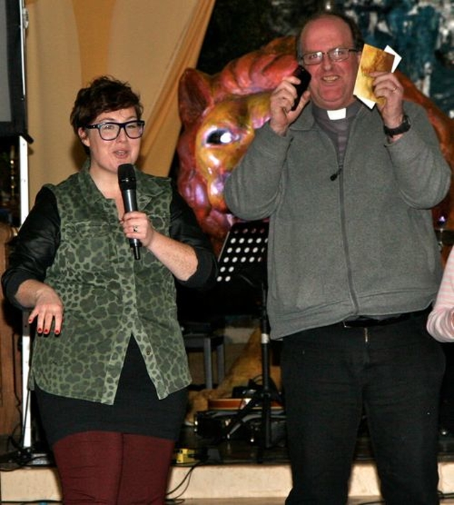 Susie Keegan of 3Rock Youth and rector of Bray, the Revd Baden Stanley, at Essential Narnia.