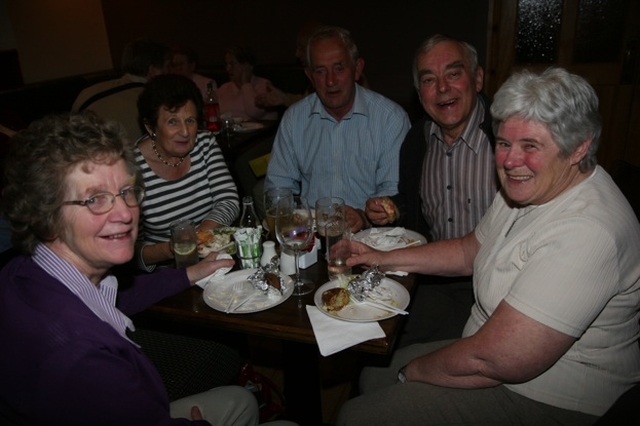 Pictured at the Narraghmore and Timolin with Castledermot and Kinneagh Parish BBQ in Crookstown Inn are (left to right) Helen Condell, Avril Gillatt, Walter Condell, Ken Stanley and Rowan Stanley.