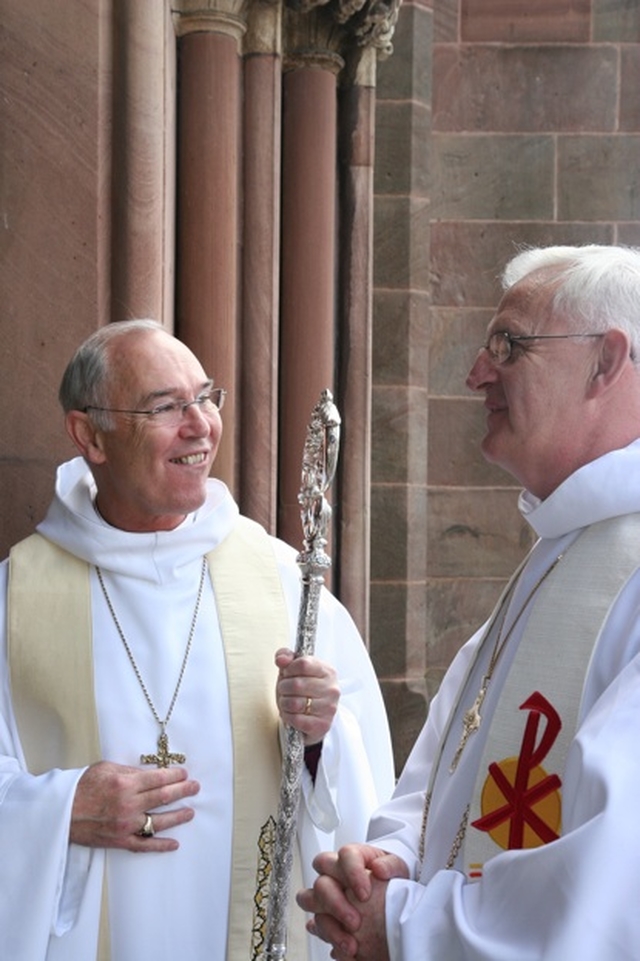 Pictured at the close of the Eucharist in St Patrick's Cathedral, Armagh on the last day of the General Synod are the Archbishop of Armagh and Primate of All Ireland, the Most Revd Alan Harper and the Archbishop of Dublin and Primate of Ireland, the Most Revd Dr John Neill.