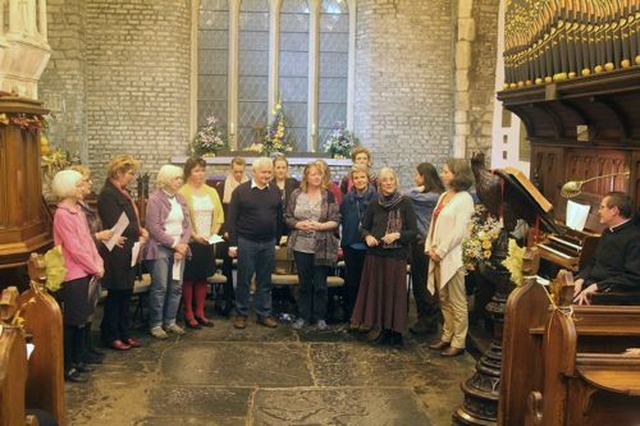 Participants in St Audoen’s Harvest Gathering. Photo: Patrick Hugh Lynch.