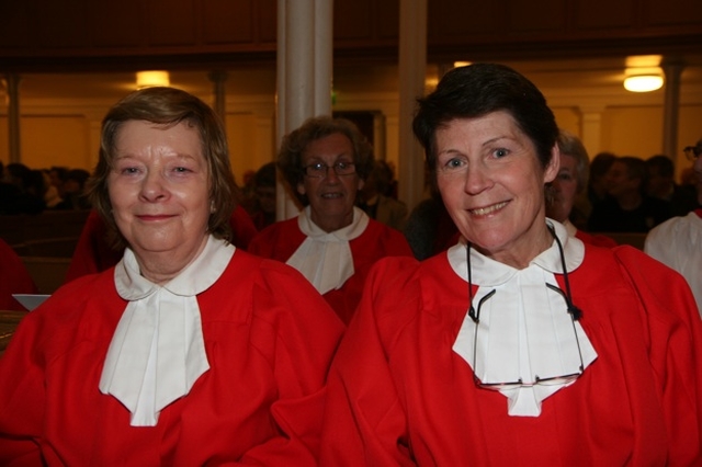 Stella Atkinson and Sylvia Gray from the Choir of All Saint's Church, Blackrock at the ordination to the Priesthood of the Revd Ruth Elmes in St Brigid's Church, Stillorgan.