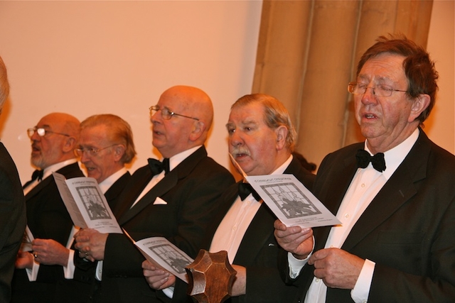 Members of the Dublin Conservative Club Choir pictured singing at the Christmas Carol Service in St Audeon's Church, St Patrick's Cathedral Group of Parishes. 
