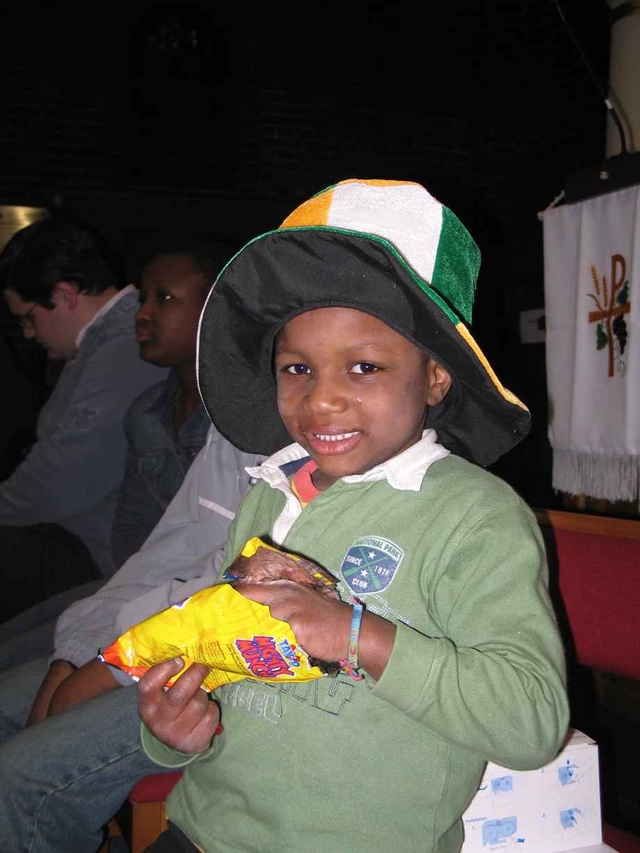 A young Discovery fan enjoys the munchies at the Discovery St Patrick’s Eve celebration in St George’s and St Thomas, Dublin.