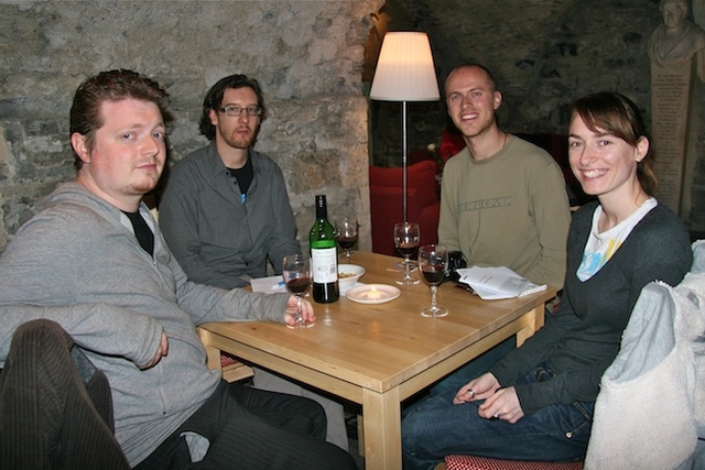 Kevin Handy, Andrew Cooke, Finn Murray and Claire Hoober pictured at the table quiz in the crypt of Christ Church Cathedral to raise funds for an ambulance for the Diocese of Shyogwe in Rwanda.