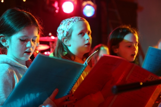 A local youth choir singing at a concert in St Matthias Parish in aid of a school and agricultural projects in Shyogwe, Rwanda.