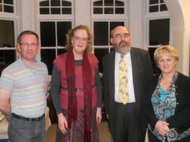 Dr Margaret Daly–Denton pictured after her lecture to the Dearmer Society at Church of Ireland Theological Institute, titled ‘An Ecological Reading of the Fourth Gospel’. Also pictured are the Convenors of the Society, David White and Edna Wakely along with Canon Patrick Comerford.