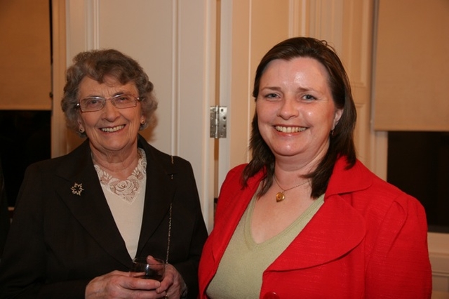 Joan Darling and Jenni Nolan at the reception following the blessing and the re-dedication of Tullow Parish Rectory.