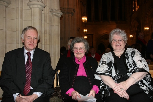 Amongst those providing the 'musings' for Christ Church Cathedral's 'Music and Musings' Concert were (left to right) Artist and Author Pat Liddy, Librarian at Marsh's Library, Dr Muriel McCarthy and Actress Frances Blackburn.