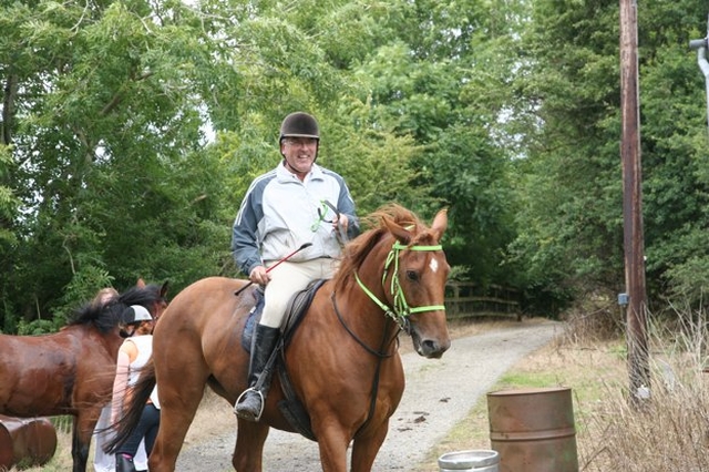 Edward Allen on Horseback at the annual Donard and Dunlavin Ride out. As owners of Moate Farm, he and his wife Nuala hosted both the ride out and subsequent BBQ.