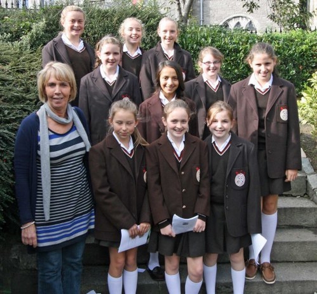Girls and staff from Alexandra College Junior School at the Dublin & Glendalough Diocesan Primary Schools Service