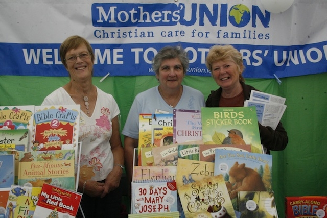 Andrea Thompson, Jean Denner and Ann Walsh pictured at the Mothers' Union stall.