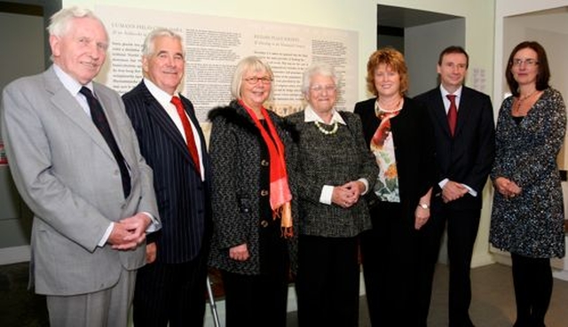 The CICE Plunket Museum Committee at the launch of the Kildare Place Society & Schooling in the Nineteenth Century exhibition in the National Museaum of Ireland Collins Barracks. Pictured are Dr Kenneth Milne, Prof John Coolahan, Dr Susan Parkes, Geraldine O’Connor, Dr Harold Hislop and Gillian Beckett. 