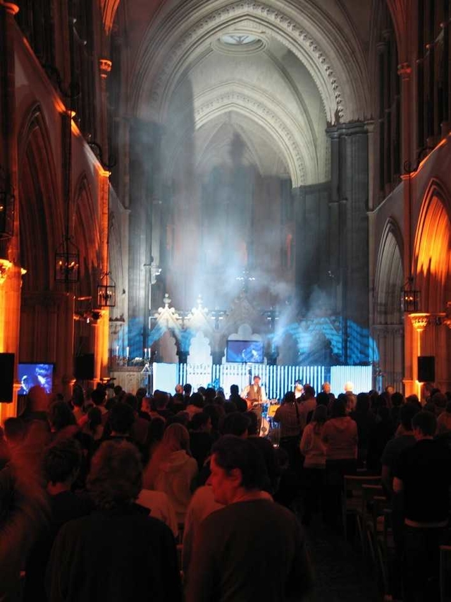 The colourful scene at 2007 Essential at Christ Church Cathedral.