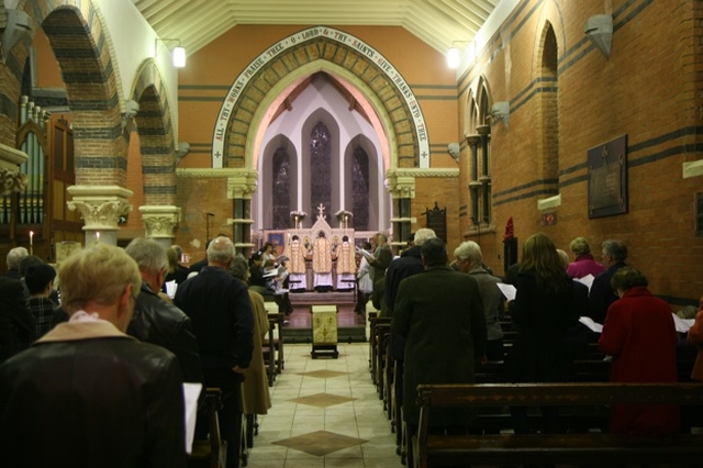 Pictured is the scene at the Solemn Sung Eucharist at the All Saints Patronal Festival in Grangegorman.