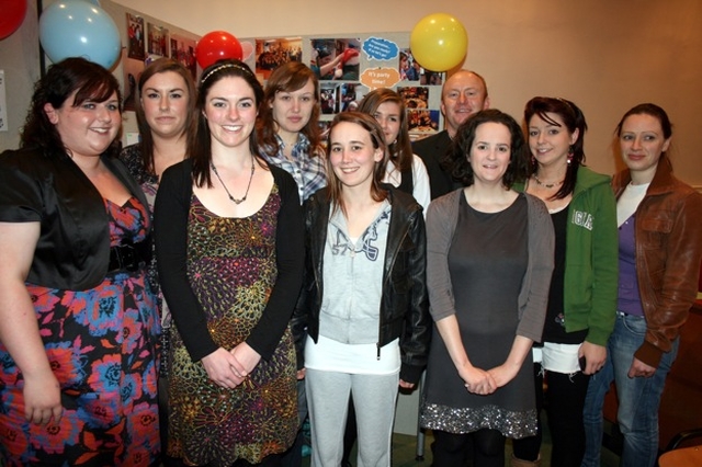 The Revd Neal Phair, Chaplain of DIT (Dublin Institute of Technology) (back) with students of the Institute that participated in the Chaplaincy's Social Action Programme. The students were presented with Certificates of participation and congratulated for their work recently by former Taoiseach, Bertie Ahern.