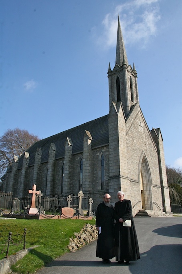 Canon Patrick Comerford, Director of Spiritual Formation at the Church of Ireland Theological Institute, and the Revd Canon Horace McKinley, Rector, pictured following the 3Rock Churches Environmental Group ‘Water Awareness Sunday' Ecumenical Service in Whitechurch Parish Church.