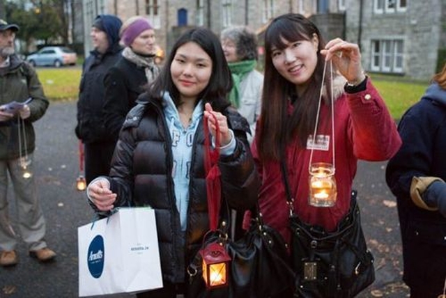 Participants in the Dublin Council of Churches annual Walk of Light which took place yesterday, Sunday November 24. Photo: Michael Debets. 