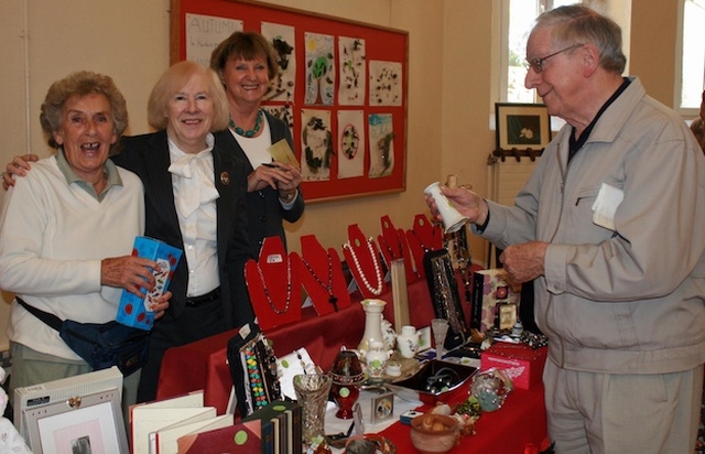 Gaye Versoe, Eleanor James, Betty Hilliard and Ralph McGuckin pictured at the November Fair in Sandford. Photo: David Wynne
