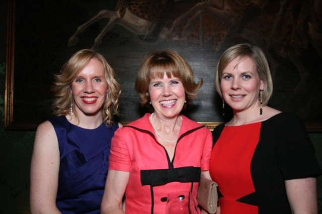 Tania and Victoria Campbell with Jean Campbell at the launch of the Christ Church auction catalogue in the Shelbourne Hotel in early December 2011.