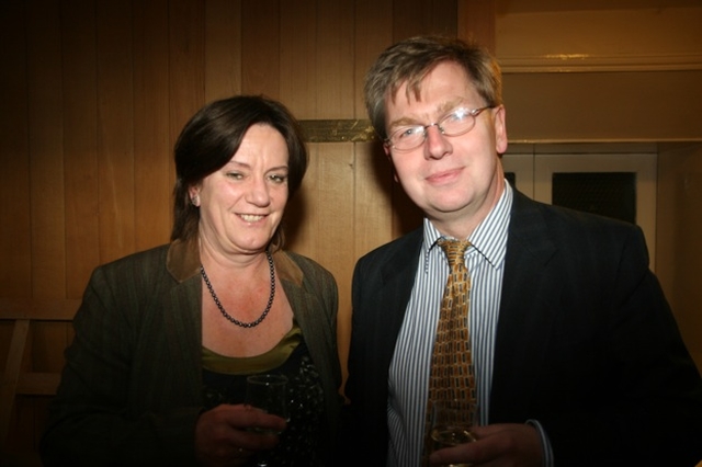 Pictured are the registrar of Trinity College Dublin, Juergen Barkhoff and his wife Doris Barkhoff at the reception preceding the Opera Theatre Company Concert in Trinity College Chapel in aid of the Dublin Simon Community.