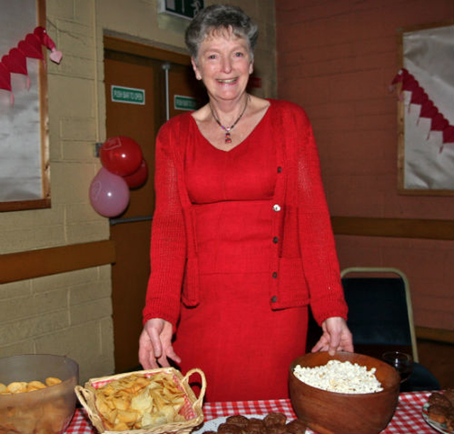 June Burgess takes charge of the supper at the Booterstown Parish Valentine’s Supper Dance in aid of the Raise the Roof Fund. 