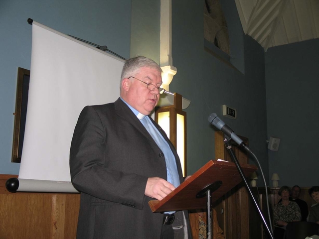 Monsignor Dan O’Connor of the Catholic Primary School Management Association speaking at the Lenten Lecture series in Rathfarnham on the Churches and Education.
