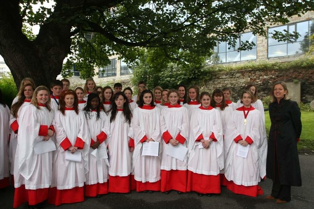 The King's Hospital Choir which sang at the Law Service in St Michan's Church.