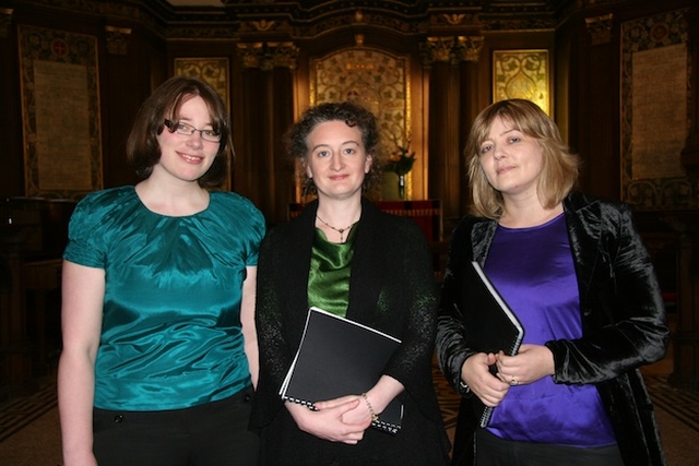 Pictured at the launch of the lunchtime recital series at St Ann's, Dawson St were Elizabeth Hilliard, Rachel Talbot and Claire Wallace.