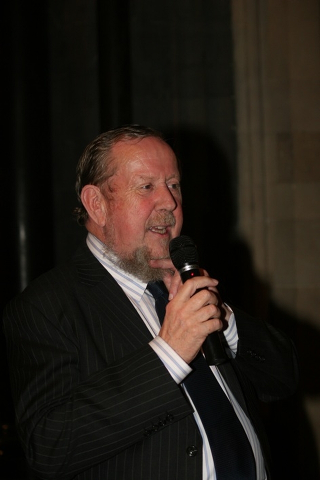 Pictured speaking at the launch of Embracing Women - Making History in the Church of Ireland in Christ Church Cathedral by the Revd Canon Ginnie Kennerley is Sean O'Boyle of Columba Press.