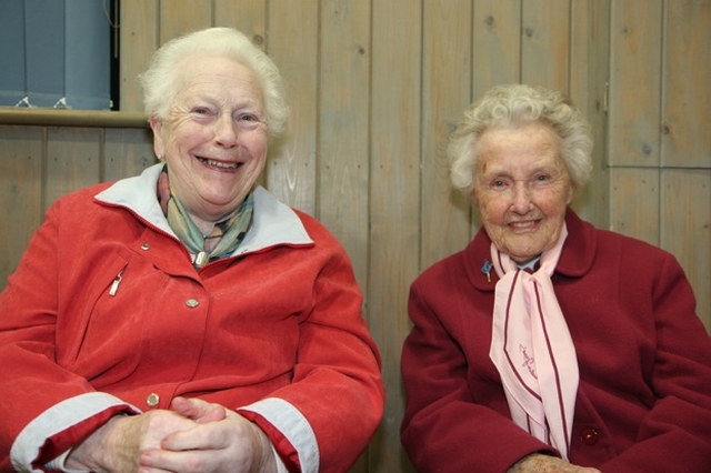 Pictured are Joan Flower and Isobel Shaw of St Mary's Parish Crumlin Mothers' Union Branch at the reception following the commissioning of Joy Gordon as the new Dublin and Glendalough Diocesan Mothers' Union President.