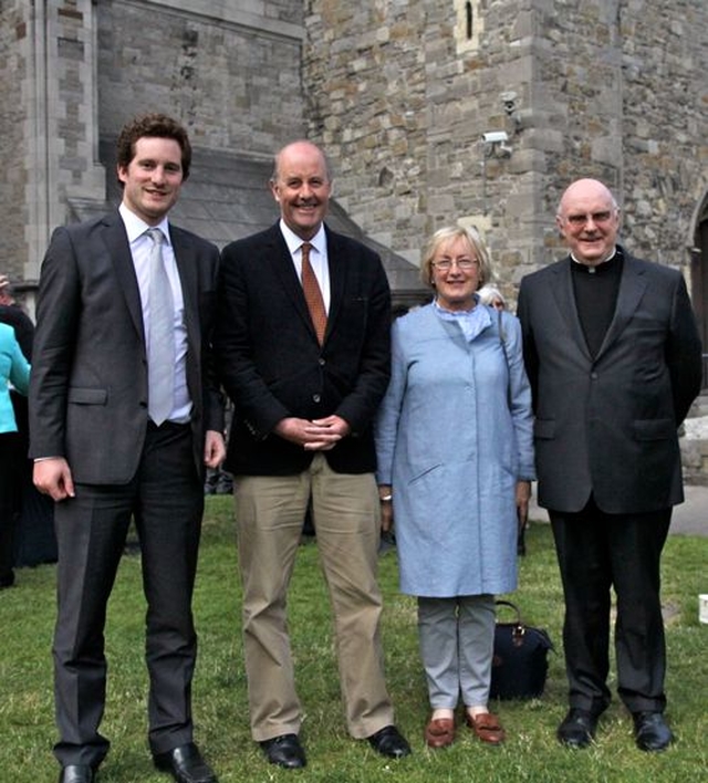 Descendents of Sir William Sullivan, brother of Fr John Sullivan, Hector and Peter Lloyd with Sandy Clarke and Fr Conor Harper SJ. Fr John Sullivan SJ was baptised in the Church of Ireland, later became a Jesuit and has been elevated to a venerable by the Pope.