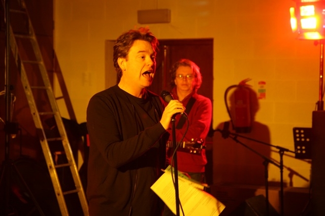 Pictured is David McWilliams acting as Compere at a concert in St Matthias Parish in aid of a school and Agricultural projects in Shyogwe, Rwanda.