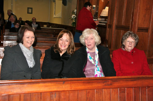 Denise Pierpoint, Anne Deane, Dorothy Hyland and Margaret Marshall attending the introduction service for Revd Anthony Kelly in St George’s Church, Balbriggan. 