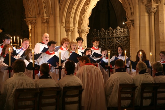 The Christ Church Cathedral Choir under the direction of Judy Martin at the Advent Procession in the Cathedral.
