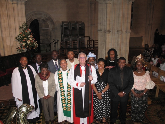 Discovery Parish Links members with the Archbishop of Dublin following their commissioning in Christ Church Cathedral.