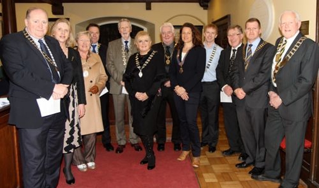 The presidents of many of the school unions who attended the annual Ecumenical Service of Thanksgiving for the Gift of Sport in St Ann’s Church.