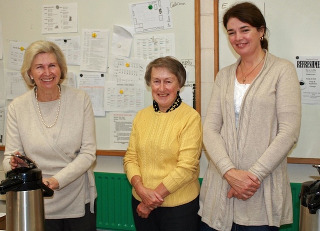 Valerie Ellis, Heather Russell and Belinda Buckley pictured at the November Fair in Sandford. Photo: David Wynne