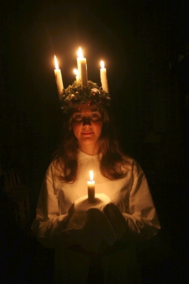 Sankta Lucia (St Lucia) played by a member of the Adolf Frederik Youth Choir, Stockholm in St Patrick's Cathedral, Dublin. Sankta Lucia is a festival marking the traditional beginning of the Christmas period in Sweden.