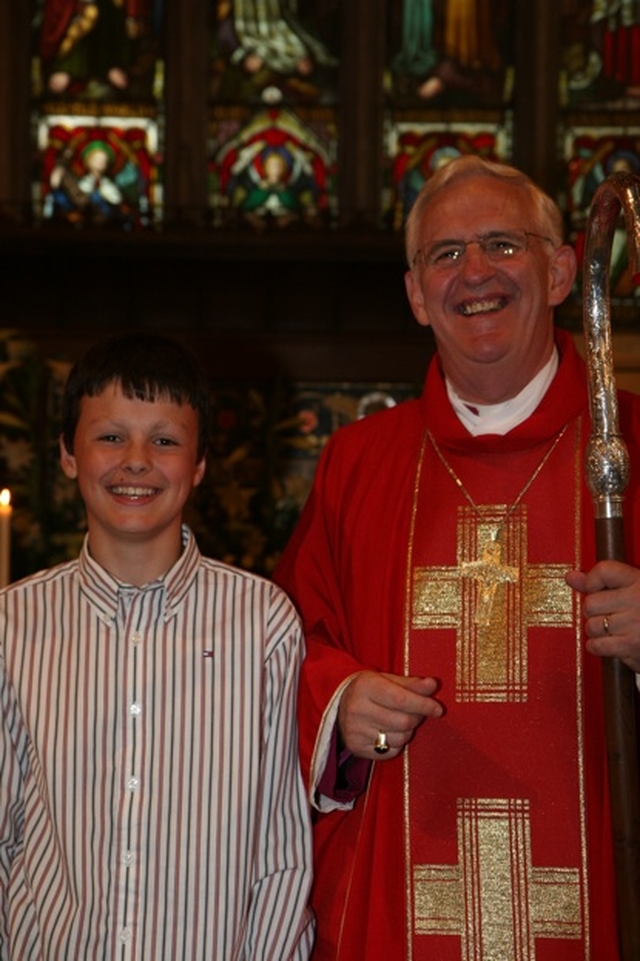 Pictured is the Archbishop of Dublin and Bishop of Glendalough, the Most Revd Dr John Neill with one of the recently confirmed candidates at a confirmation in a county Wicklow parish.